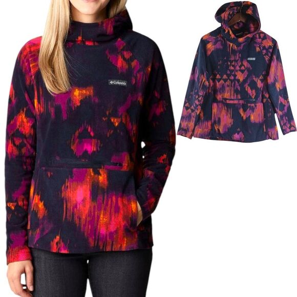 Columbia XL Ali Peak Fleece Tunic Women Aztec Pullover Hiking Ski Snowboarding - Picture 1 of 8